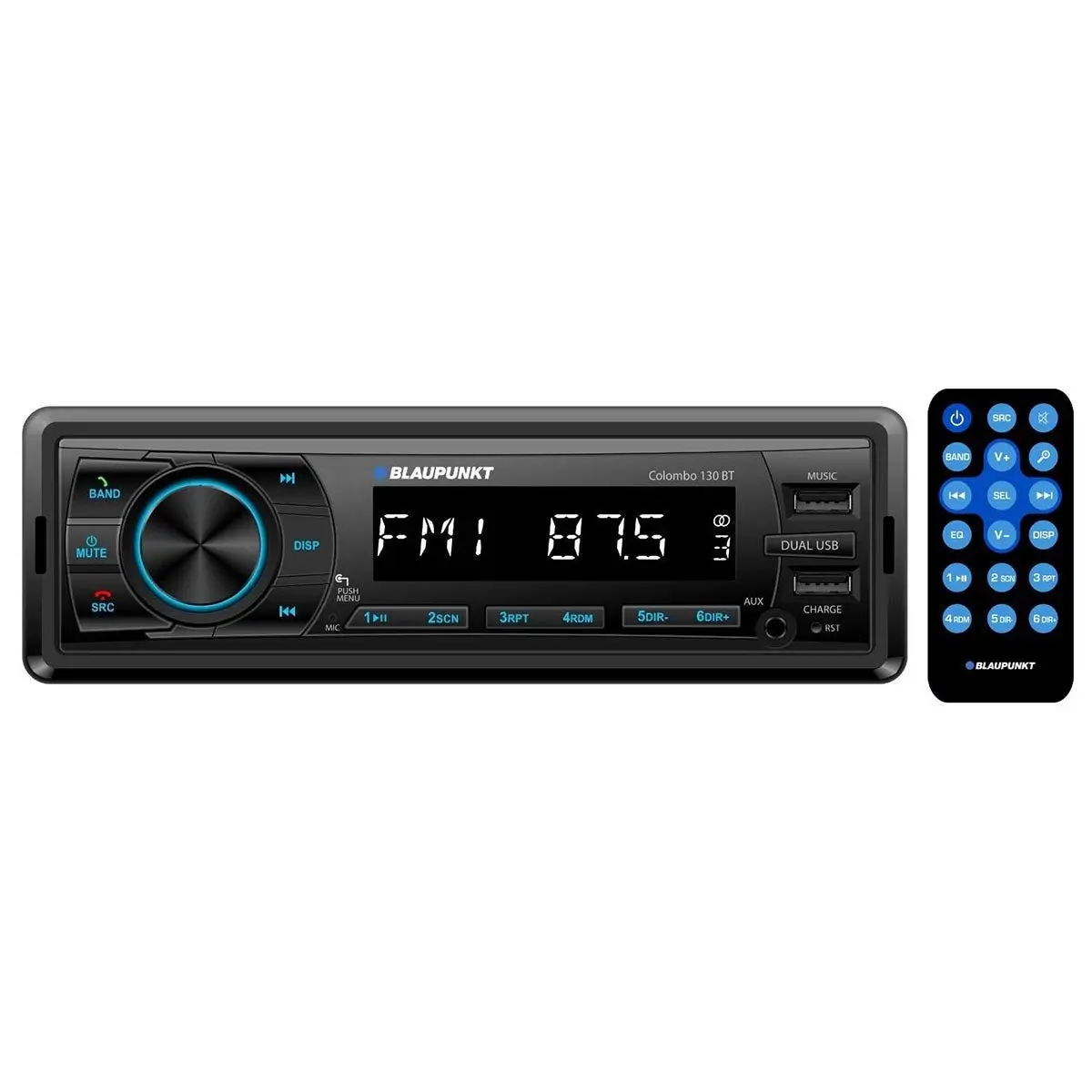 Blaupunkt Single Din Mechless Am/Fm W/Bt & Usb (Colombo130) 1