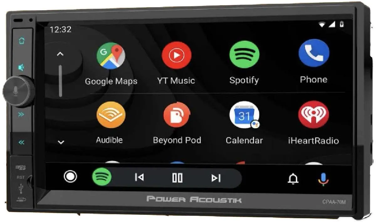 Power Acoustik 7" Double Din Mechless With Wireless Apple Carplay And Android Auto (Cpaa-70Mw) 2