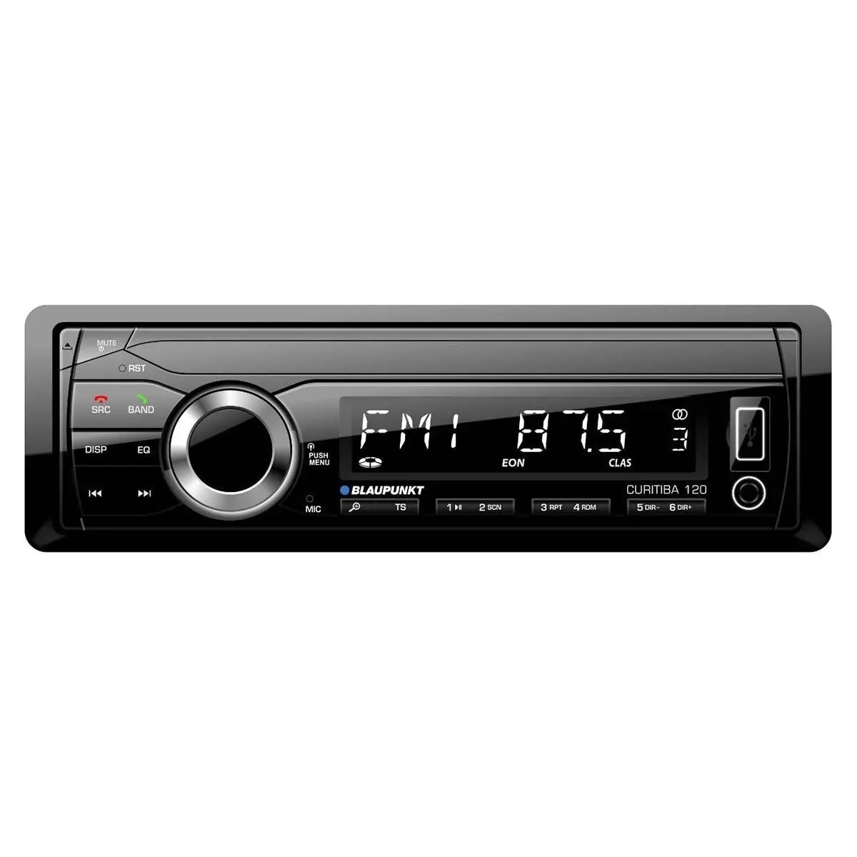Blaupunkt Single Din Mechless Am/Fm W/Bt & Usb (Curitiba120) 1