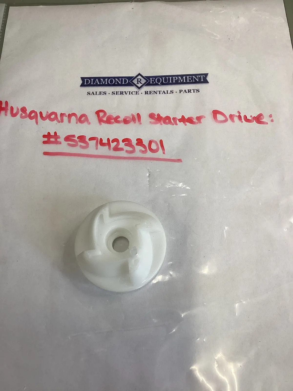 Husqvarna Recoil Starter Drive: #537423301 1