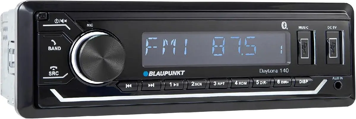 Blaupunkt Single Din Mechless Am/Fm W/Bt & Dual Usb 3 Rca (Daytona140) 1