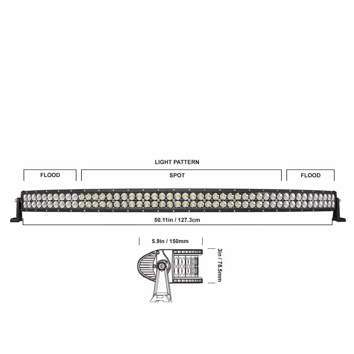 Db Lighting 50" Curved Led Offroad Light Bar (Dblxc50c) 1