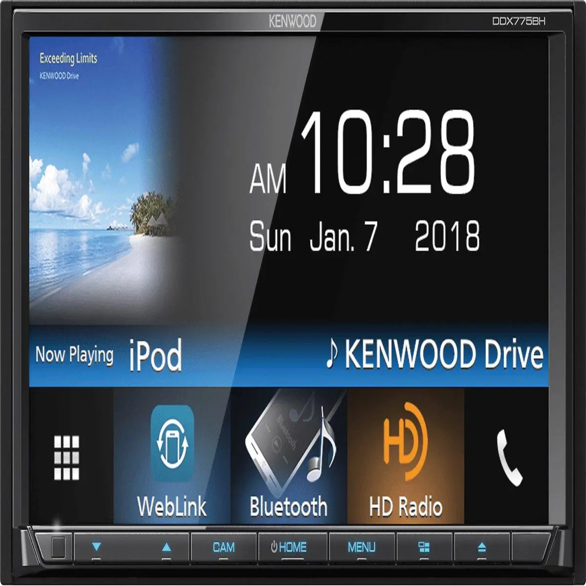 Kenwood 7" Double Din W/Hd Radio And Blue Tooth (Ddx774)--Ddx775 1