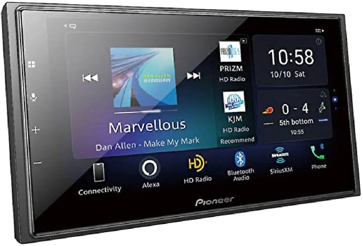 Pioneer 6.8" Double Din Mechless W/Bt Wireless Carplay & Android Auto (Dmh-5700Nex) 1