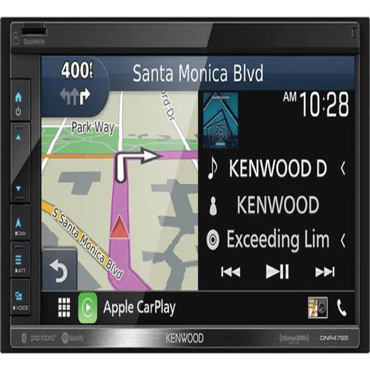 Kenwood 6.8" Mechless Double Din W/ Navigation Carplay And Android Auto (Dnr 476S) 1