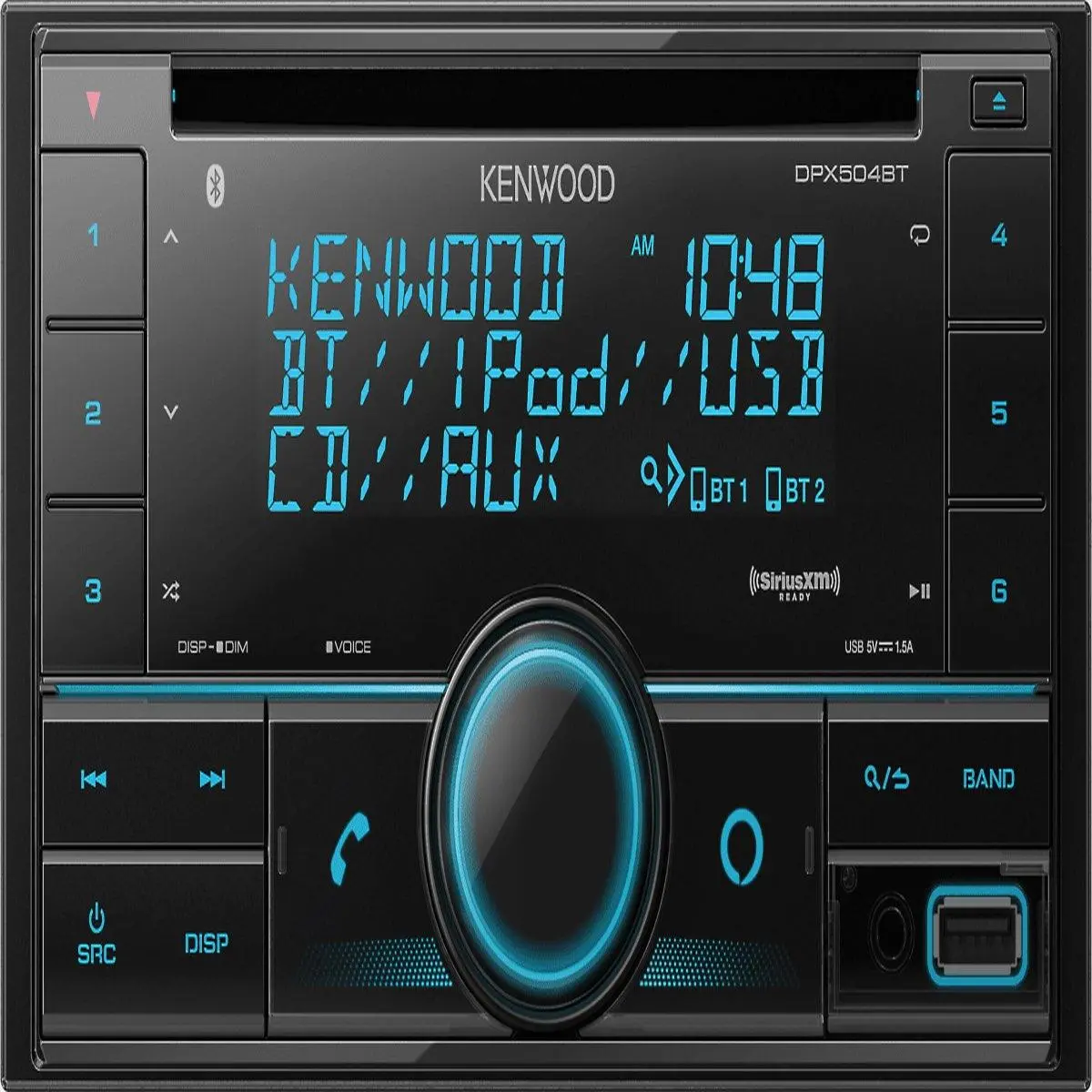 Kenwood Double Din Am/Fm/Cd W/Usb & Siriusxm Ready (Dpx504bt) 1