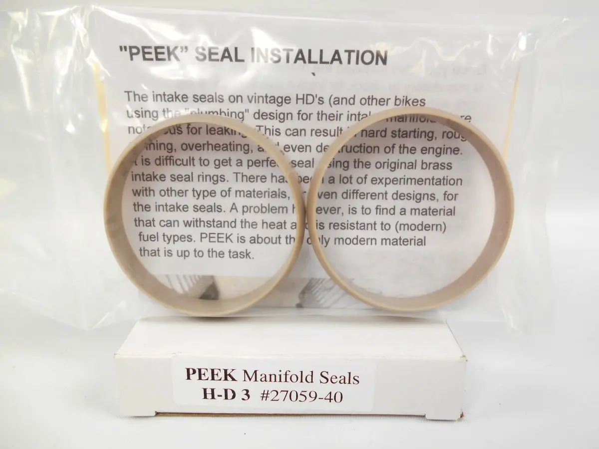 27059-40 Old 1118-40 'Peek' Knucklehead Panhead 1-45/64” Id Intake Seals 1