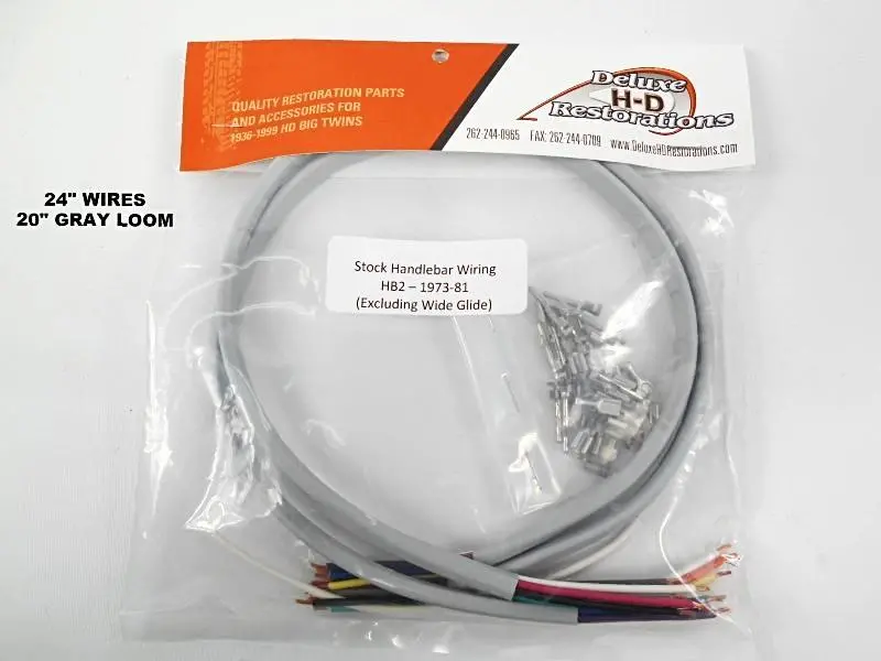 70023-75 And 70024-75 Handlebar Switch Wires With Correct Gray Loom 1
