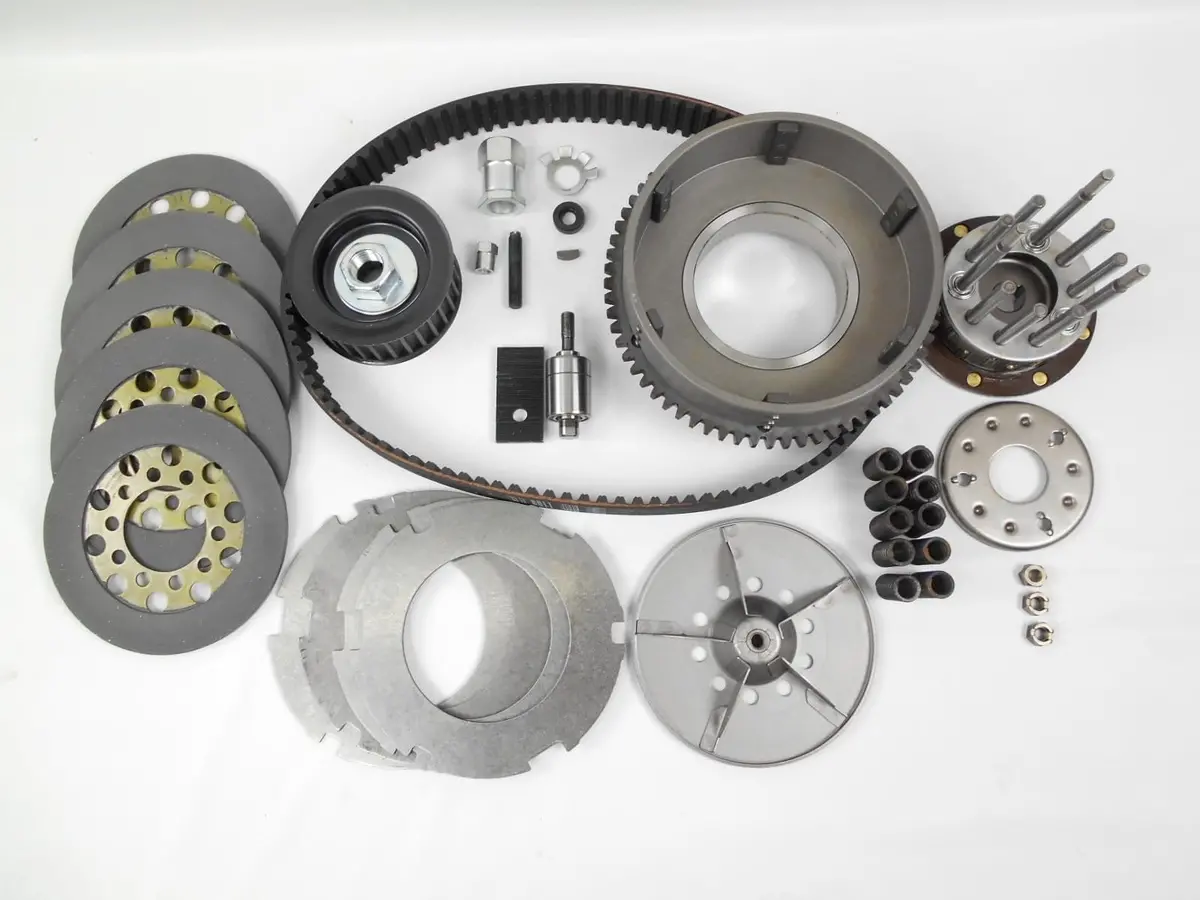 1968-1984 Complete 3 Or 5-Stud Electric Start Primary Belt Drive Kit With Belt Idler Pulley 1