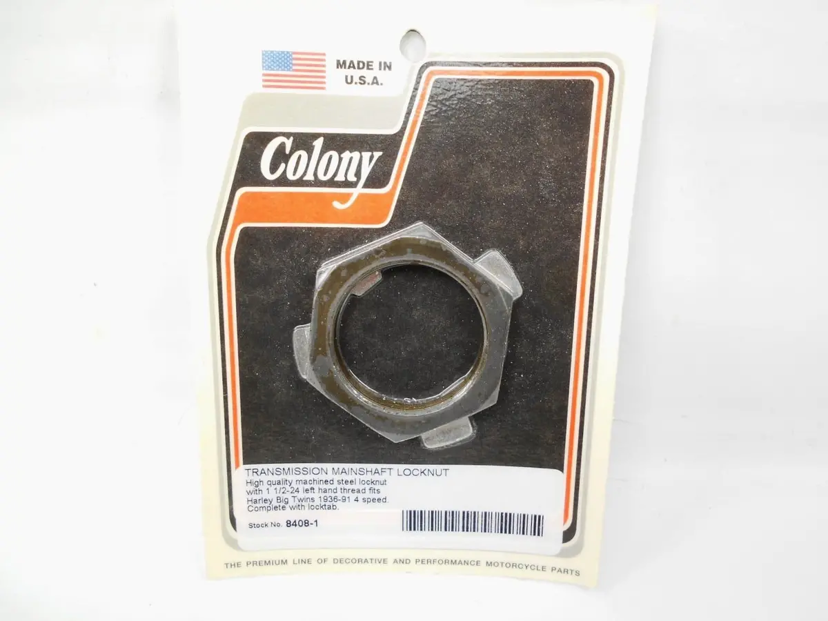 8408-1 Colony 4-Speed Transmission Mainshaft Sprocket Nut & Lock Tab Usa 2
