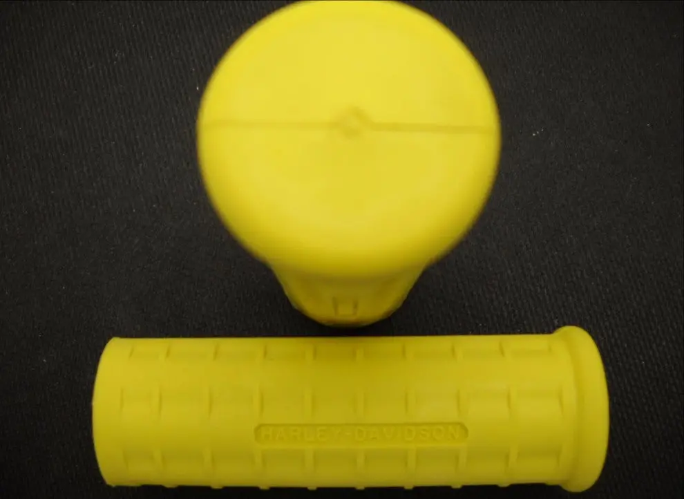 56210-47Y Usa Made Panhead Yellow Grips 1949-1953 Correct No Hole 1