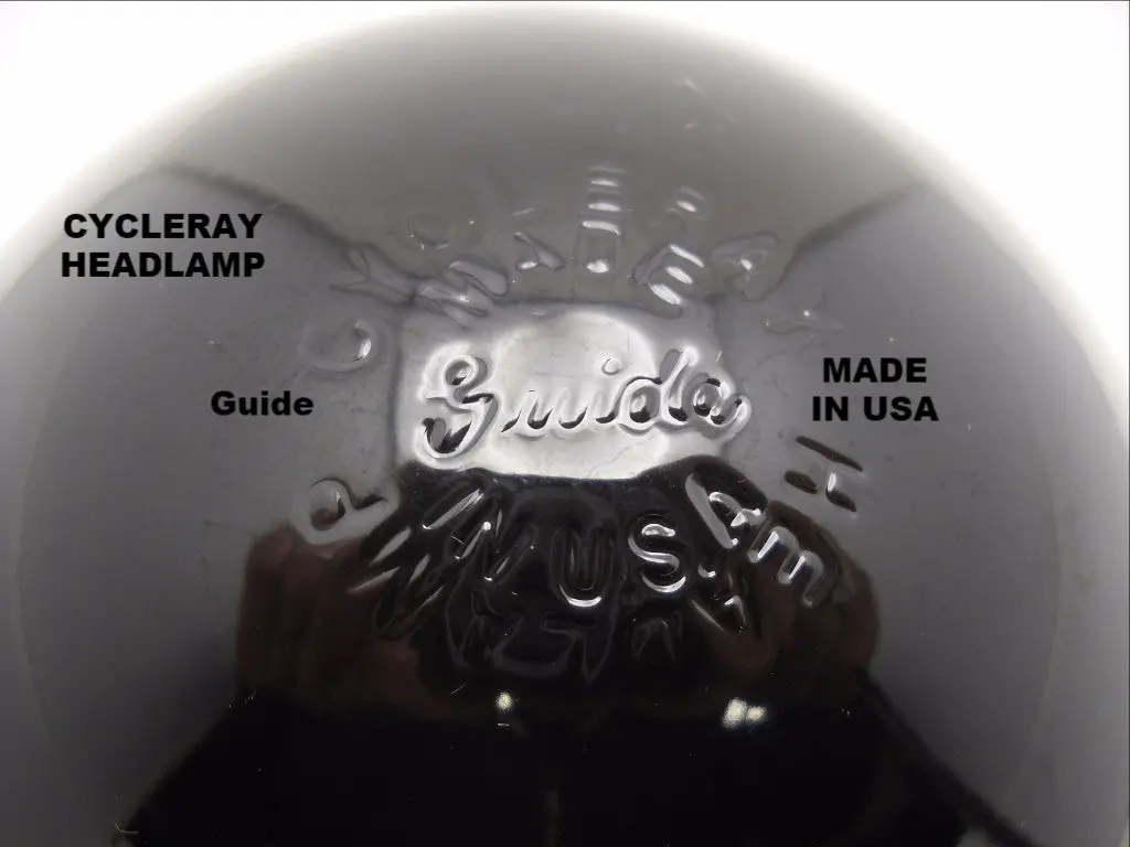 67701-35 4901-35 Replica "Guide" Stamped Black And Chrome Springer Headlamp Assembly 2