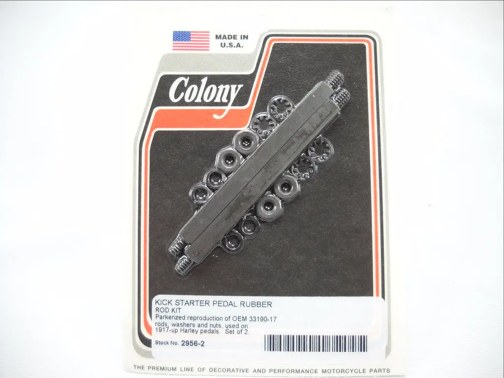 Parkerized Kick Start Pedal Rubber Rod Kit 2956-2 1