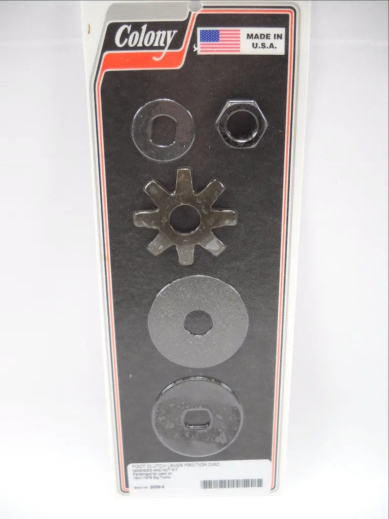 3059-5 Colony Usa Parkerized Foot Clutch Repair Kit 1941-1979 All Foot Clutch Big Twins 1