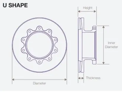 Dwtr0022 Air Disc Rotor For Meritor & Nabi/Gillig Bus 1