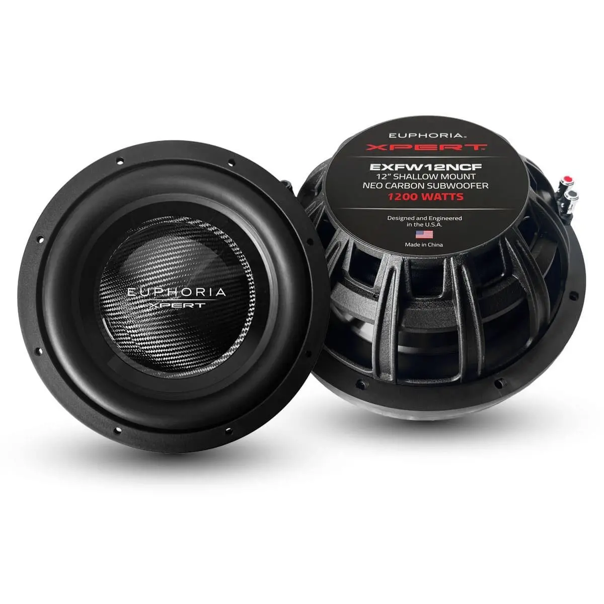 Xpert Euphoria 12" Slim Carbon Fiber Neo Magnet Woofer (Exfw12ncf) 1