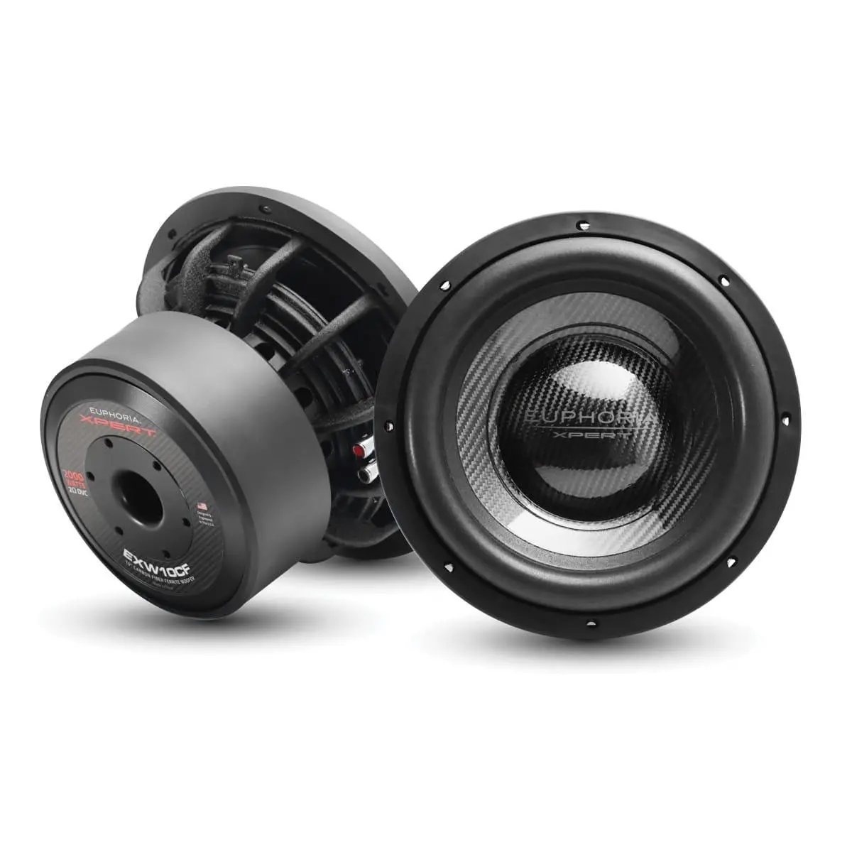 Xpert 10" Carbon Ferrite Woofer 2000 Watts 2-Ohm 8 Layer Dvc (Exw10cf) 1