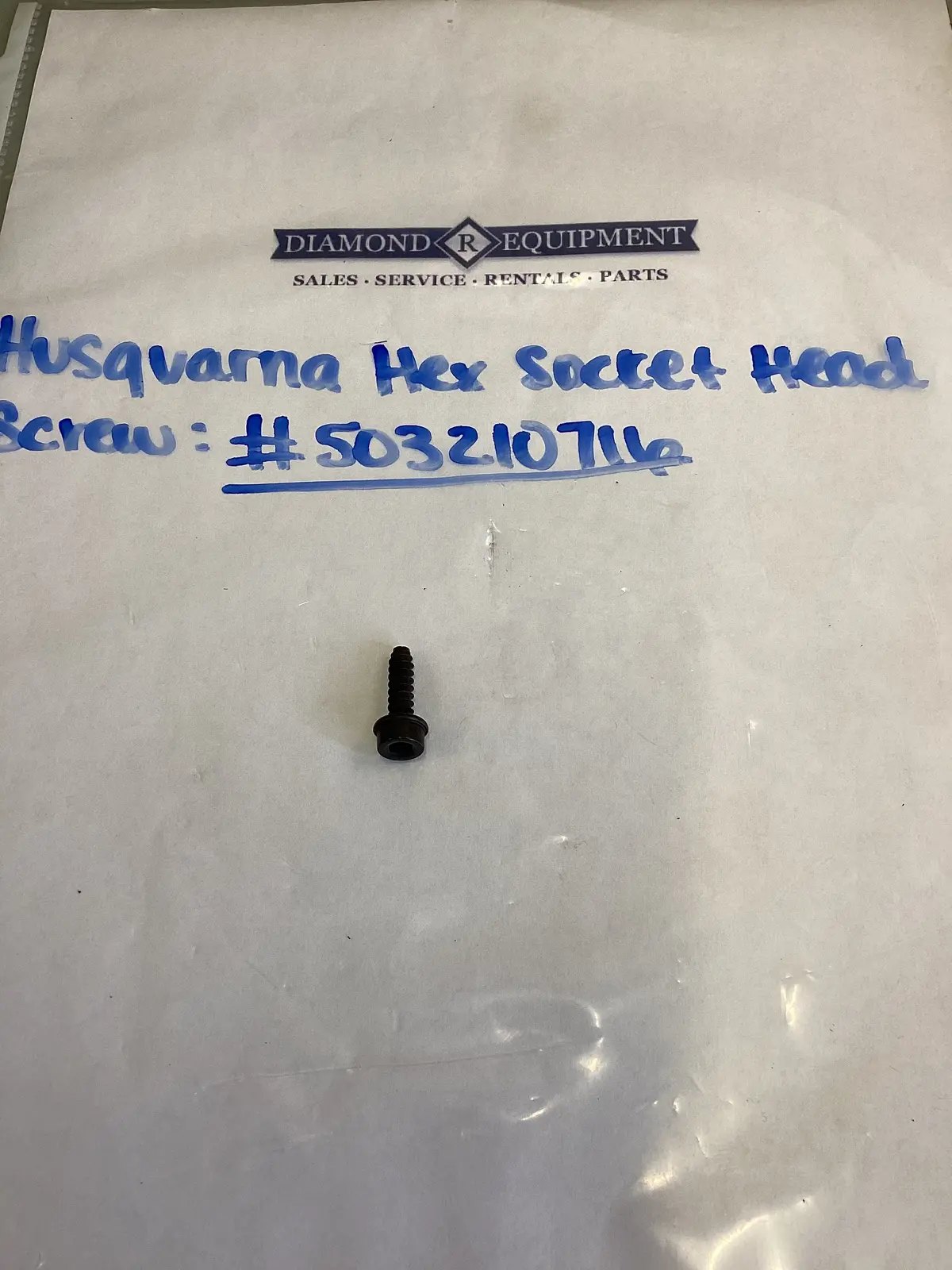 Husqvarna Hex Socket Head Screw: #503210716 1