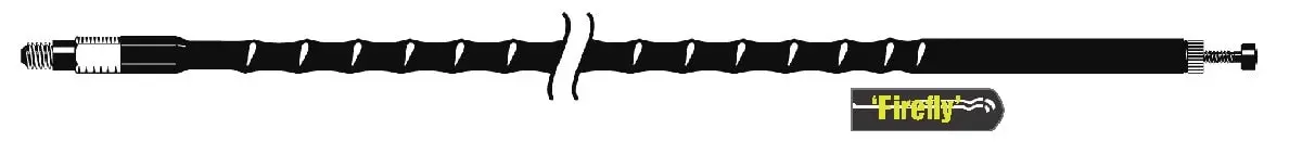 Firestik Firefly Slim Fiberglass Cb Antenna Tune-Able Tip 45" Black (Fl45-B) 1