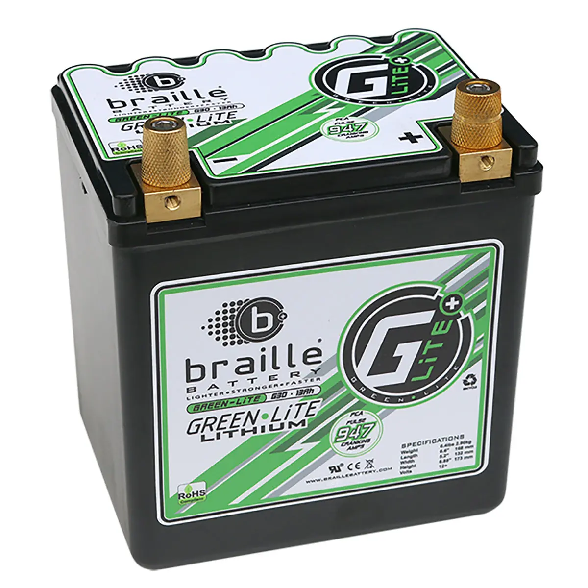 Braille G30 Lithium “Green-Lite” Motorsports 12 Volt Battery 1
