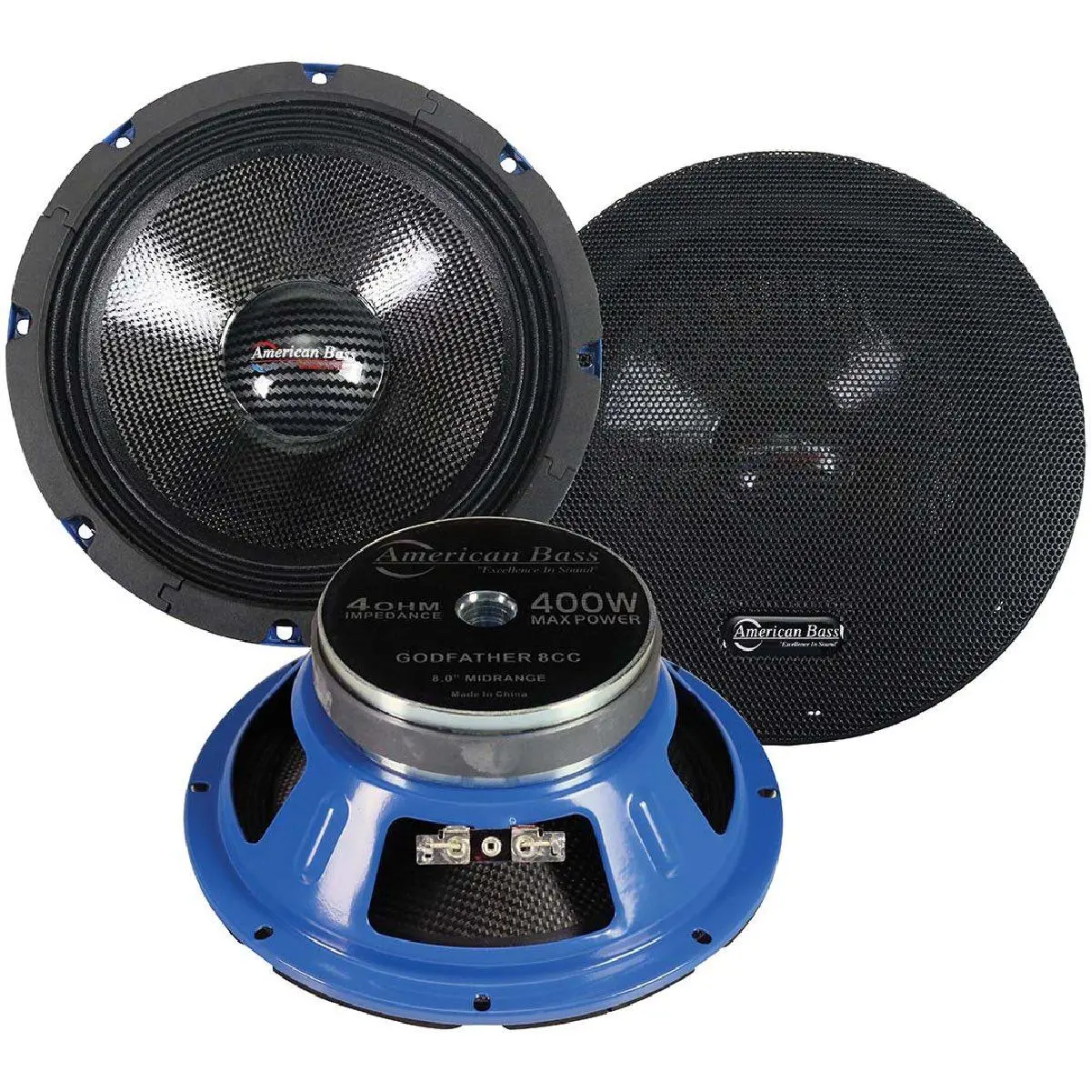 American Bass 8" 400 Watt Midrange (Godfather8cc) 1