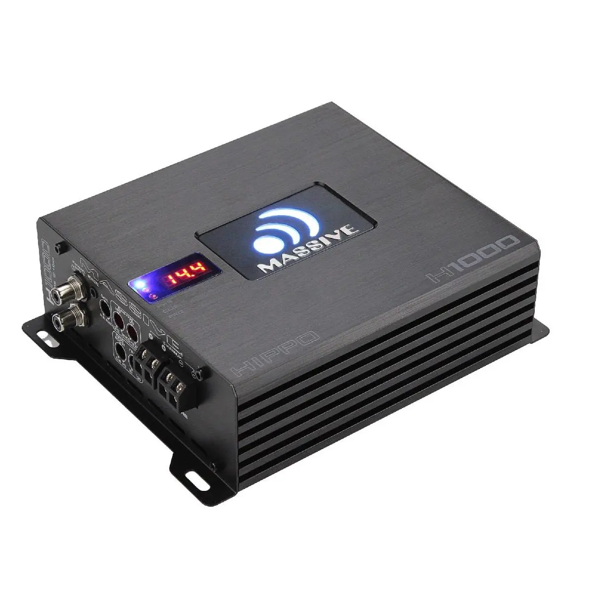 Massive Audio Hippo 1 Channel 1050 Watt 1 Ohm Stable Amplifier (H1000) 1