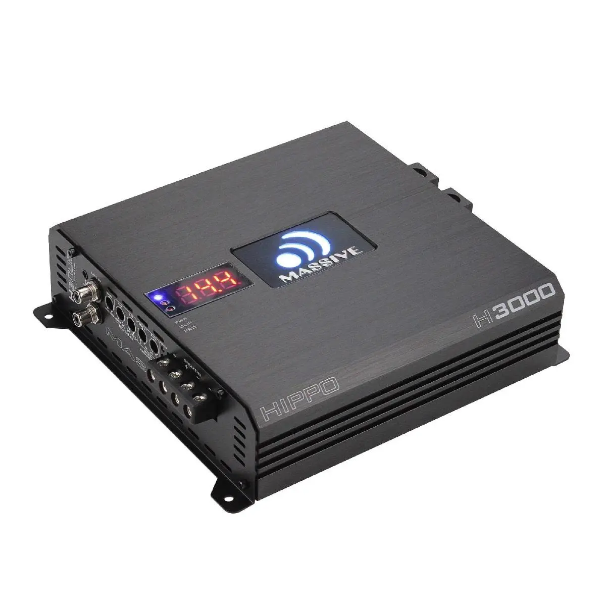 Massive Audio Hippo 1 Channel 3000 Watt 1 Ohm Stable Amplifier (H3000) 1