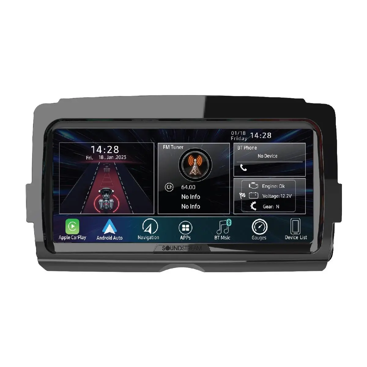Soundstream Reserve Plug-N-Play 2014+ Harley Davidson V2 Receiver With Wireless Carplay & Android Auto Maestro Compatible (Hdhu.14V2) 1