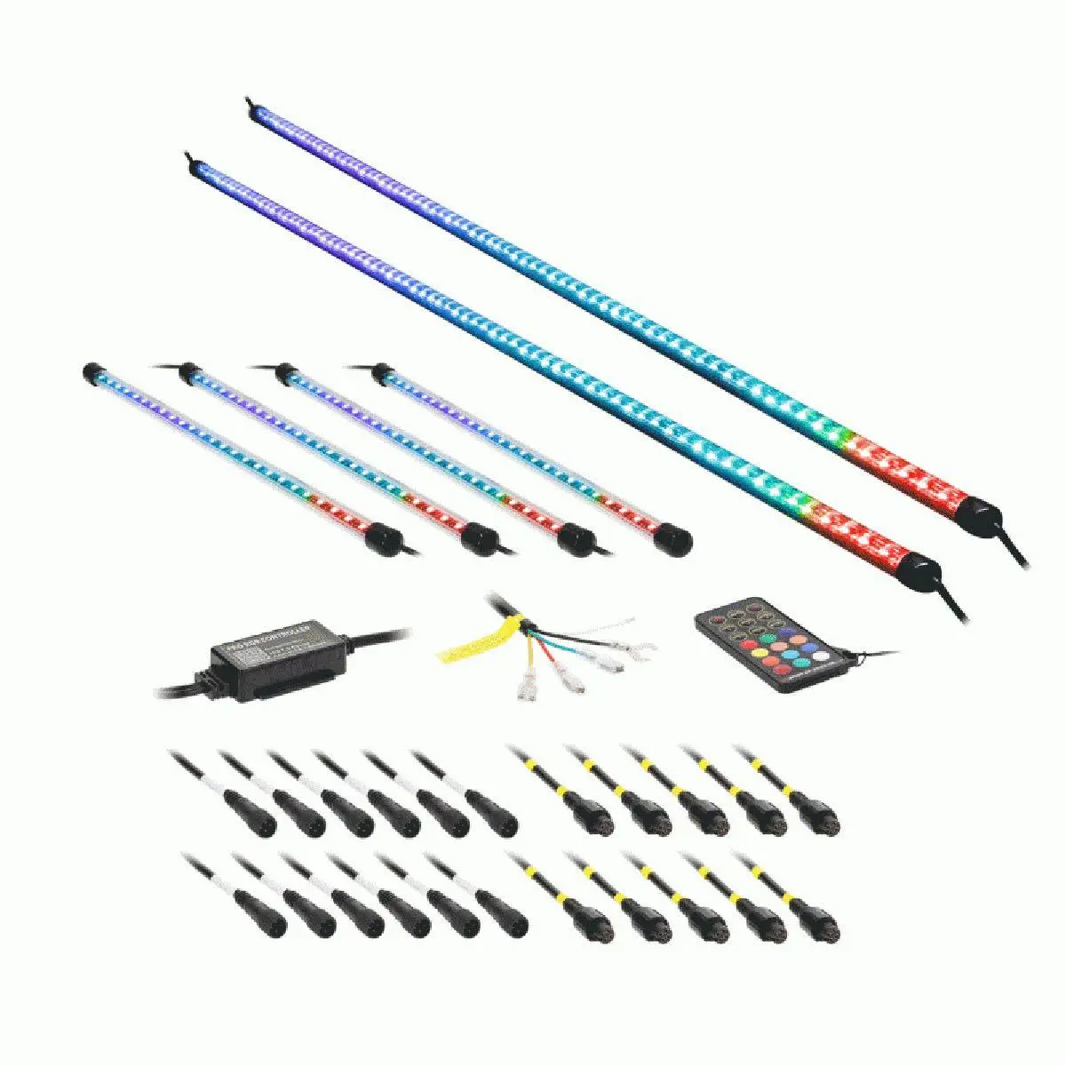 Heise Smart 6 Piece Million Color Led Chasing Undercar Kit (He-Chase-Undgkt) 1