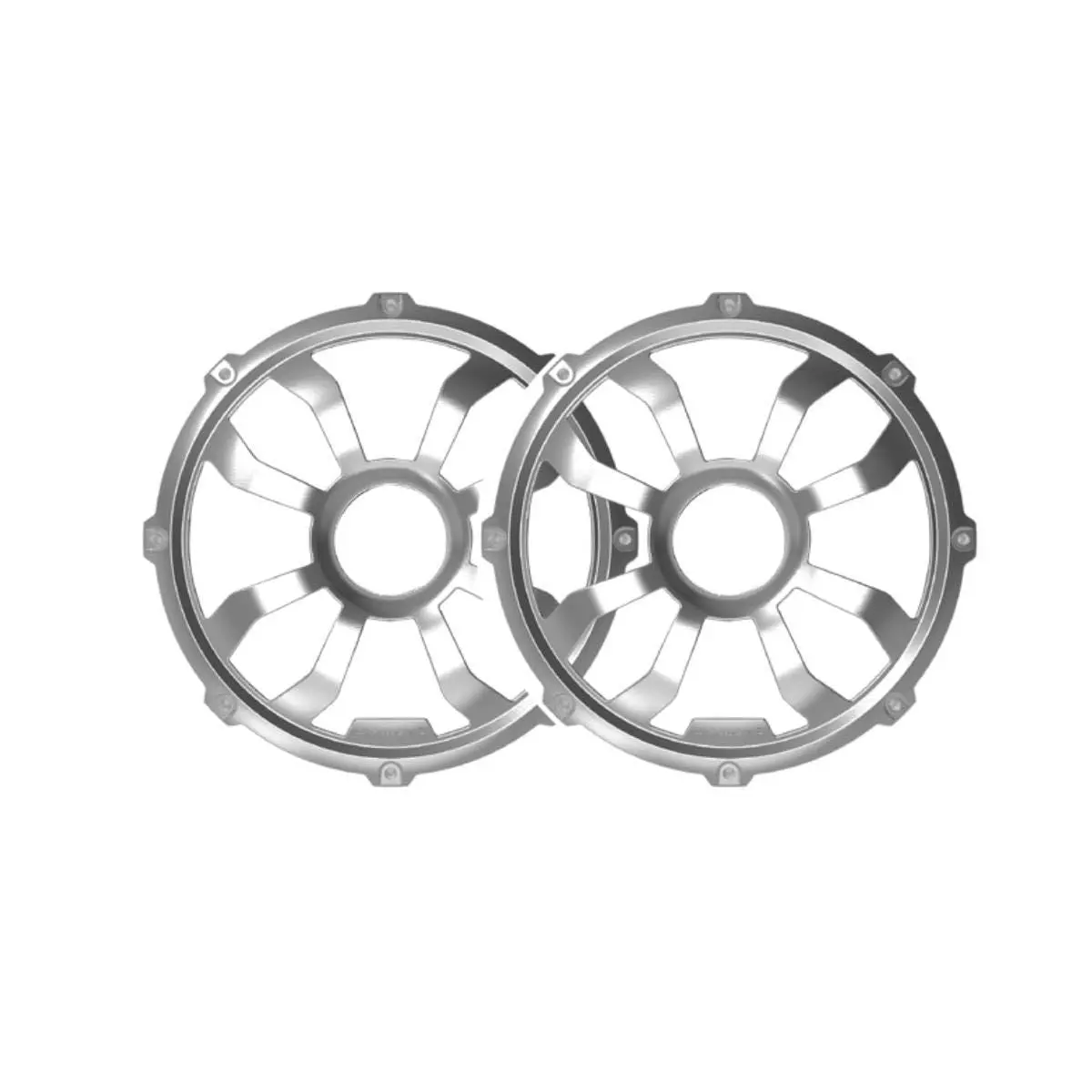 Diamond Audio Motor-Sport 10" Flush Mount Speaker Grills Stainless Steel With Powder Coating Pair White (Hxm10fgw) 1