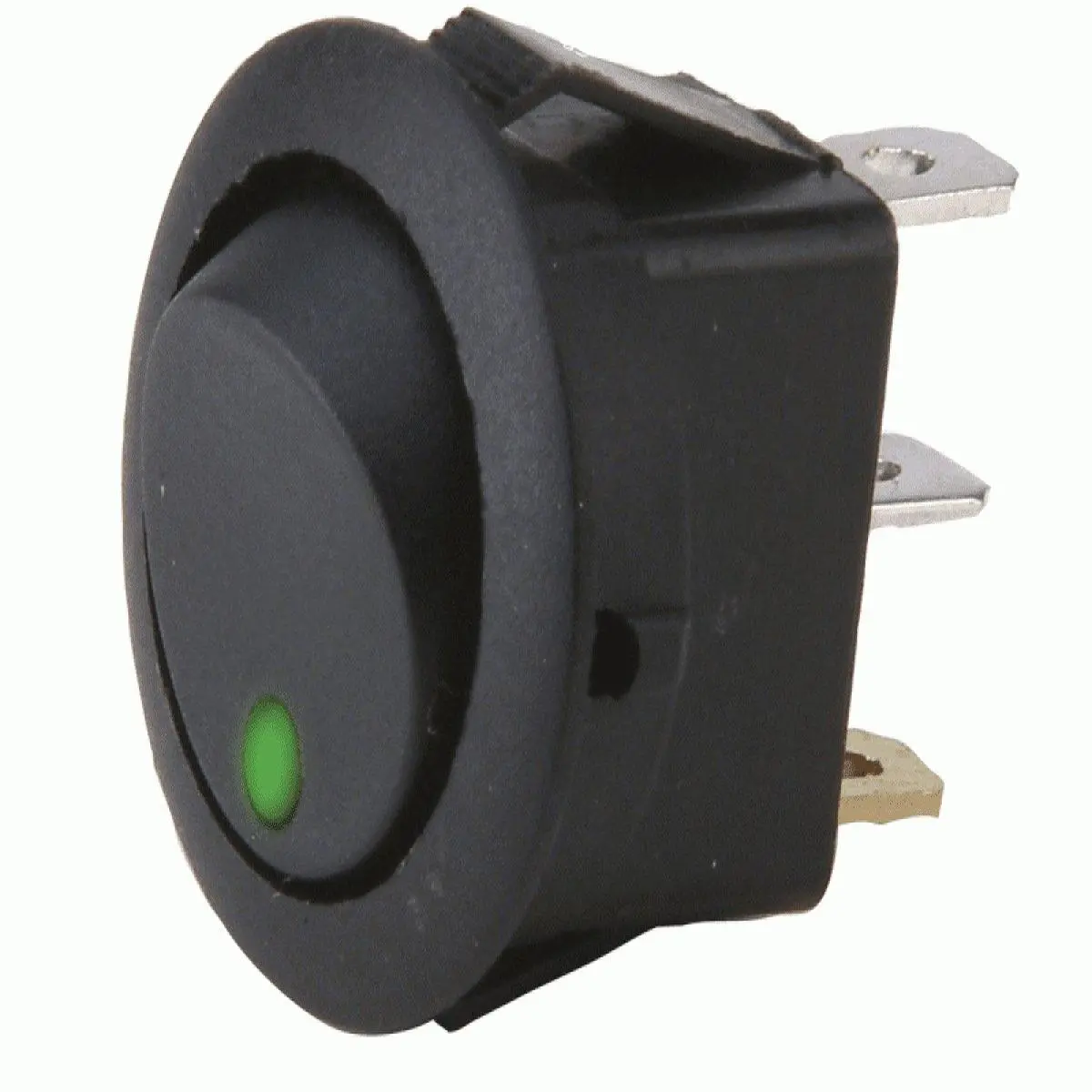Install Bay Green Round Rocker Switch (Ibrrsg) 1