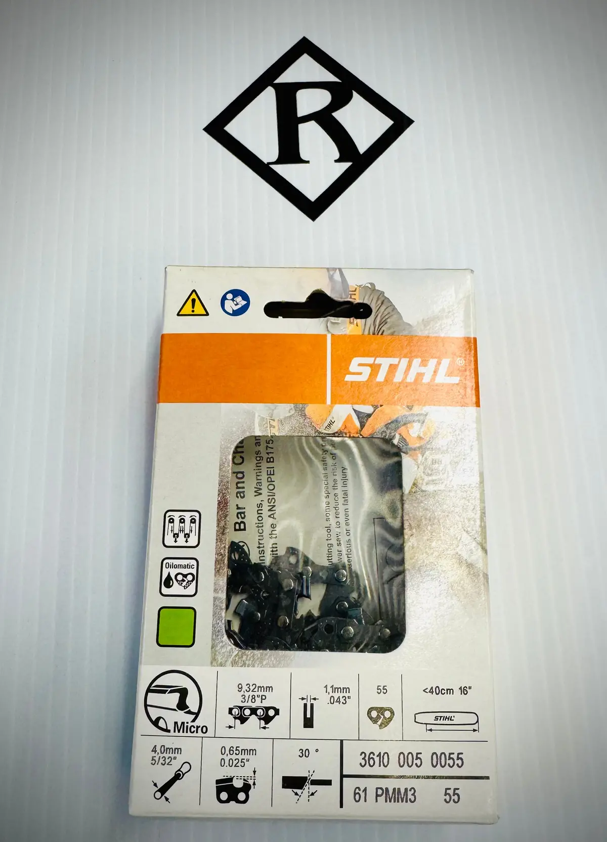 Stihl 16” Chain, 3/8 .043 Picco Slim, 61Pmm3 55, 36100050055 1