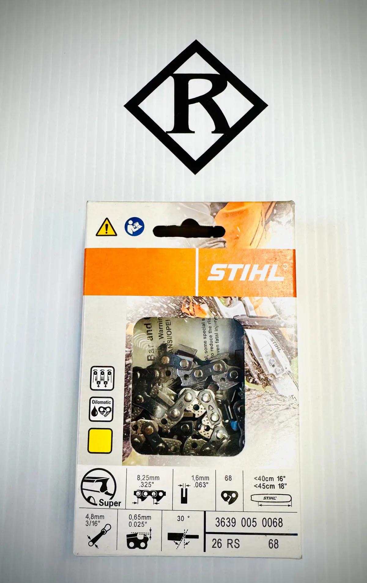 Stihl, 18” Chain, .325 Rs .063 68 Dl Loop, Super, 26Rs 68, 36390050068 1