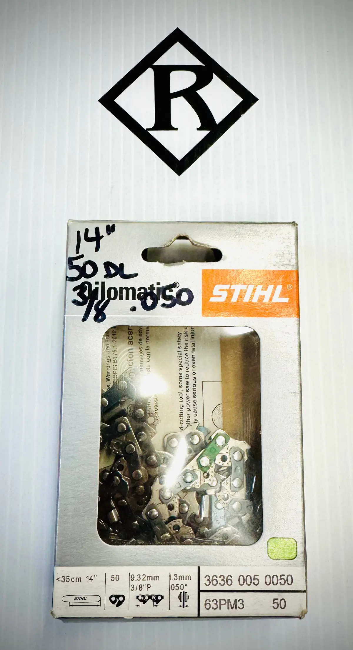 Stihl 14" Chain, Loop 3/8" .050 Picco, 63Pm3 50, 36360050050 1