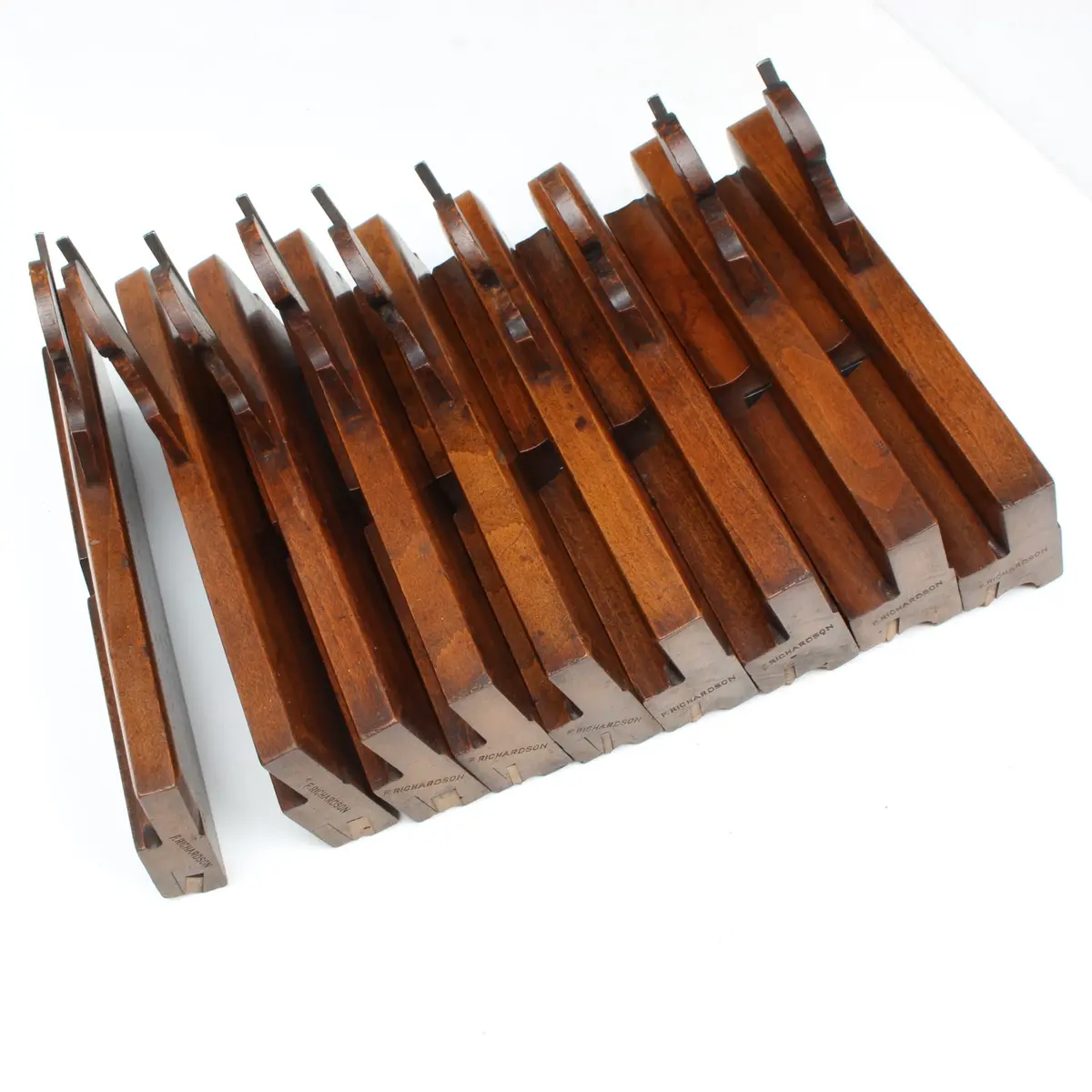 Sold - 9X Wooden Beading Planes Set (Beech) 1