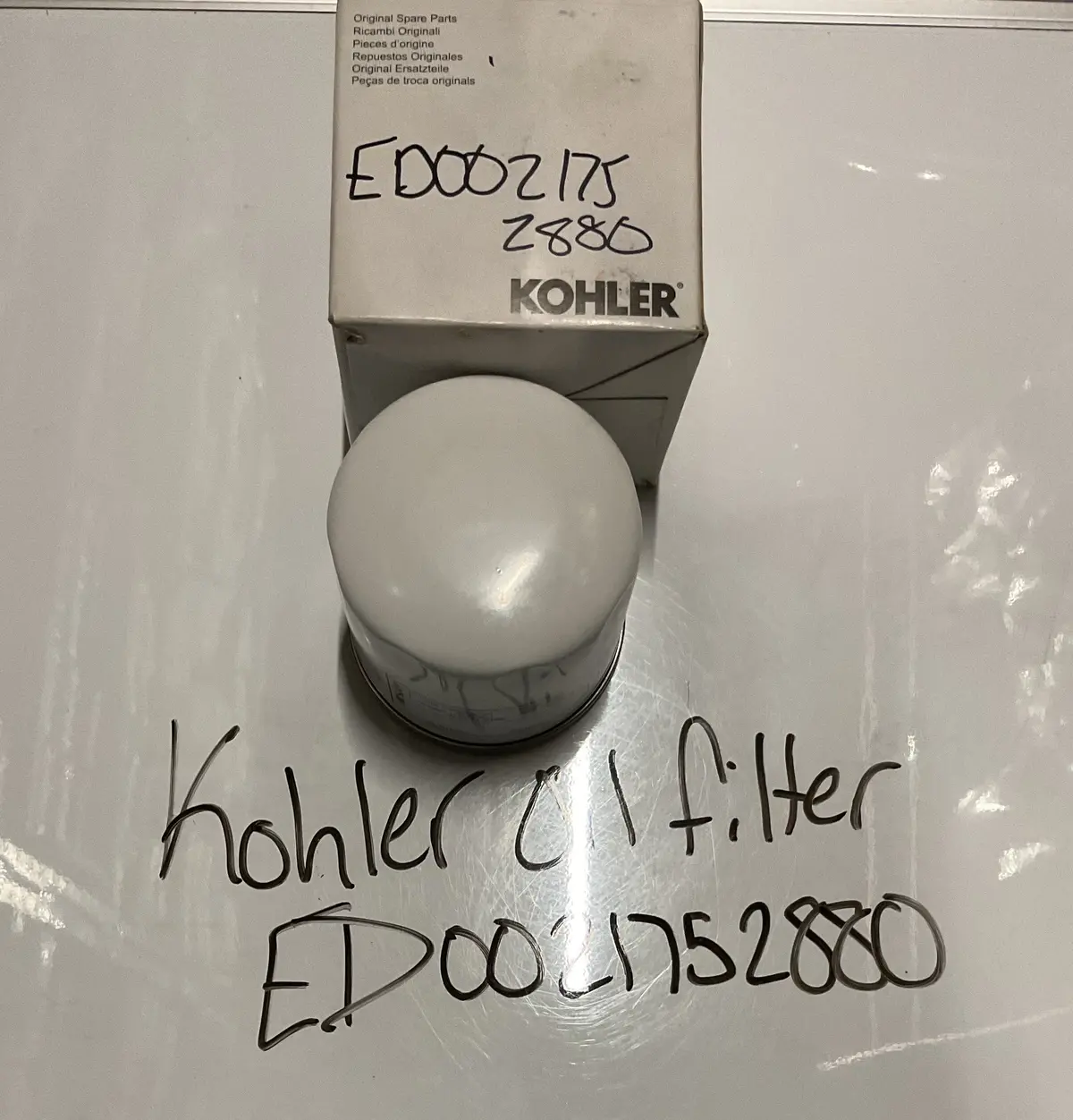 Kohler Diesel Fuel Filter, Ed0021752880-S 1