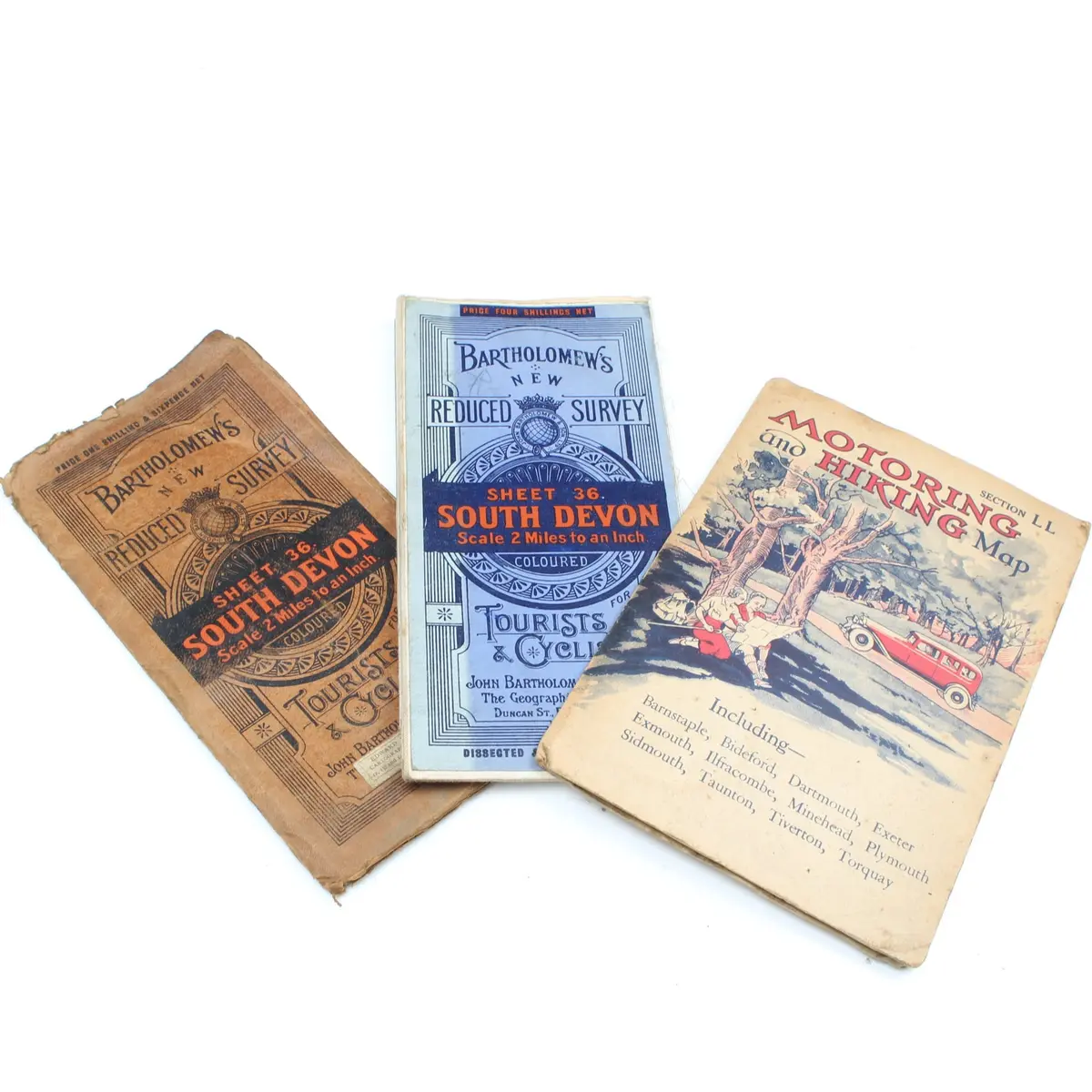 3X Old Tourists, Cyclists, Motoring Maps 1