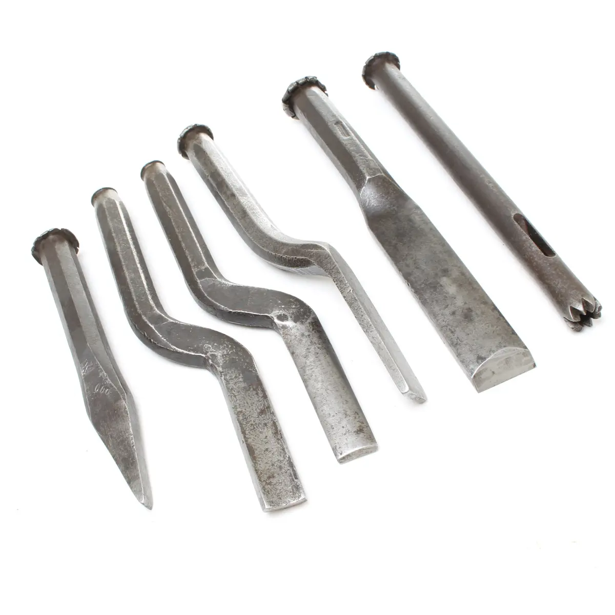 Sold - 6X Old Plumber's Caulking Yarning Chisels / Tools 1