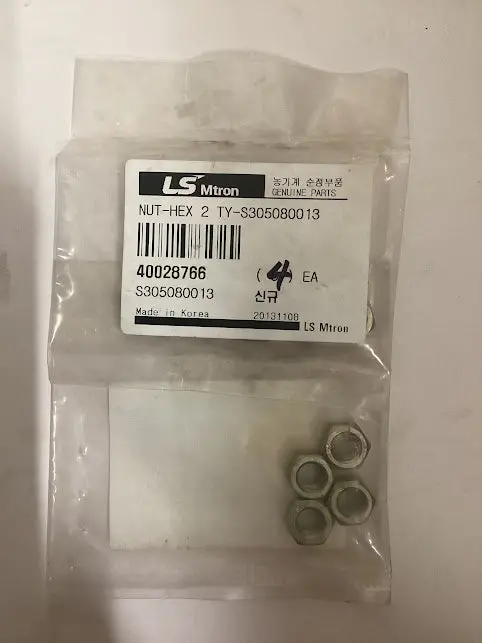 Ls Tractor Nut Hex, 4 Pack, 40028766 1