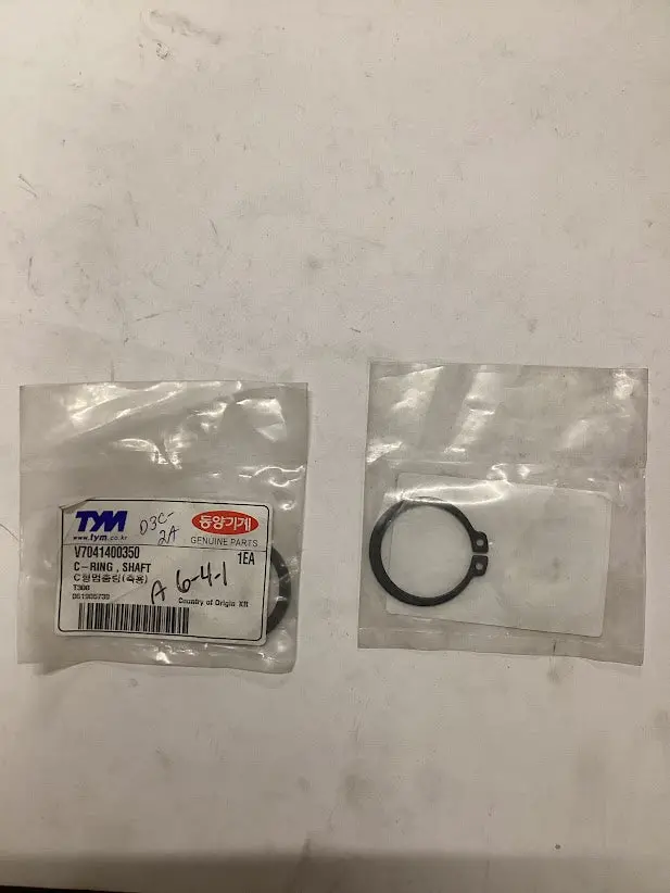 Tym/Mahindra Tractor/Branson C Ring Shaft, V7041400350 1