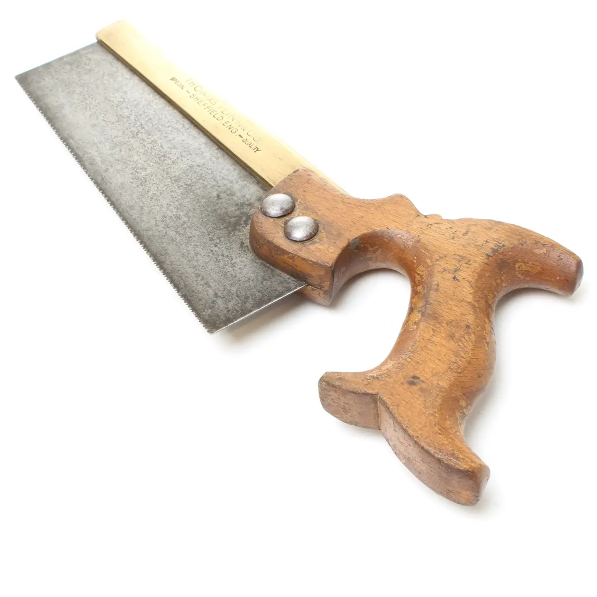 Old Thomas Flinn & Co Dovetail Saw - 8" - 18Tpi (Beech) 1