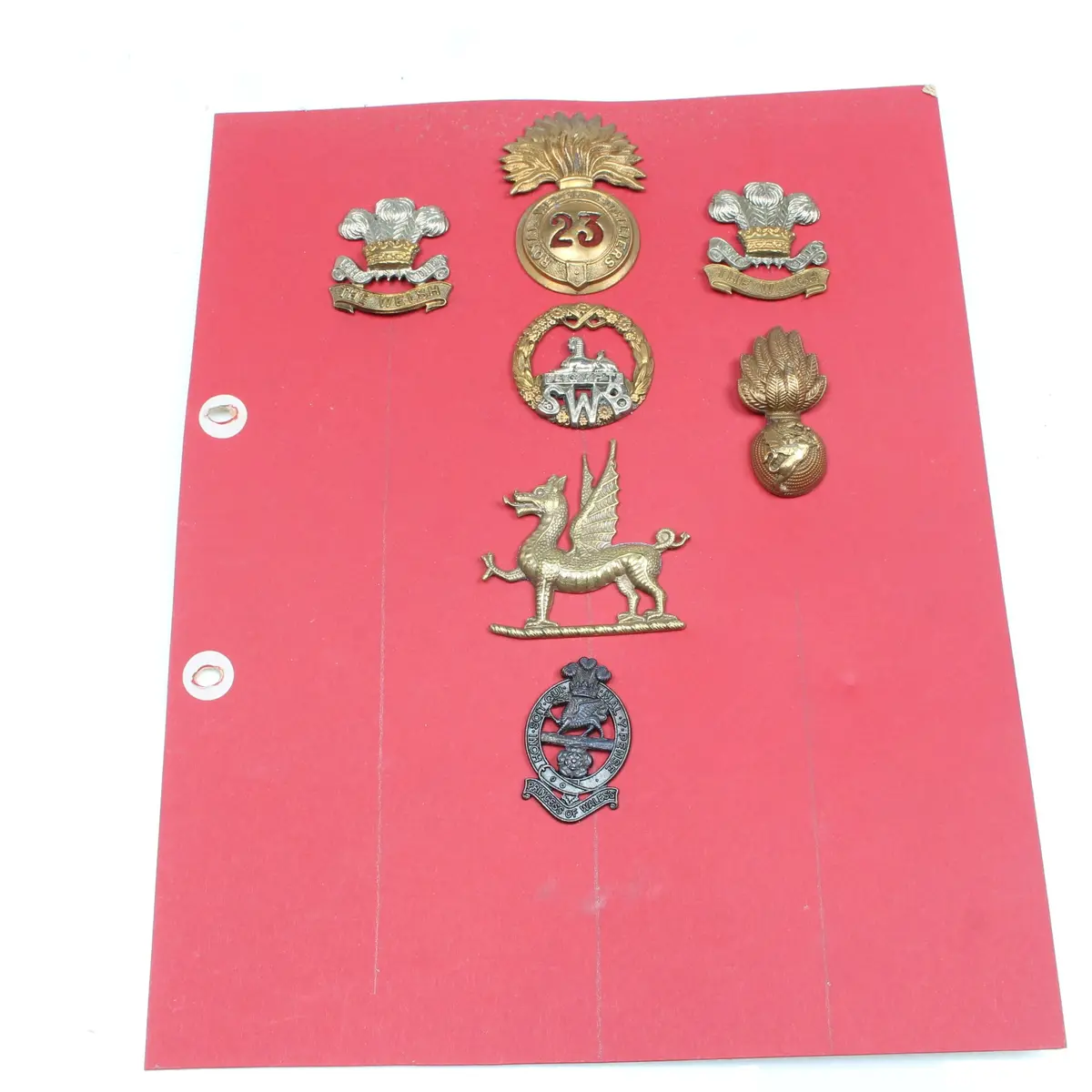Old Welsh Military Cap Badges 1