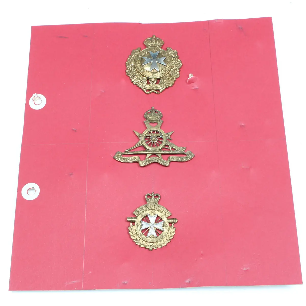 Old Bermuda And Malta Military Cap Badges 1