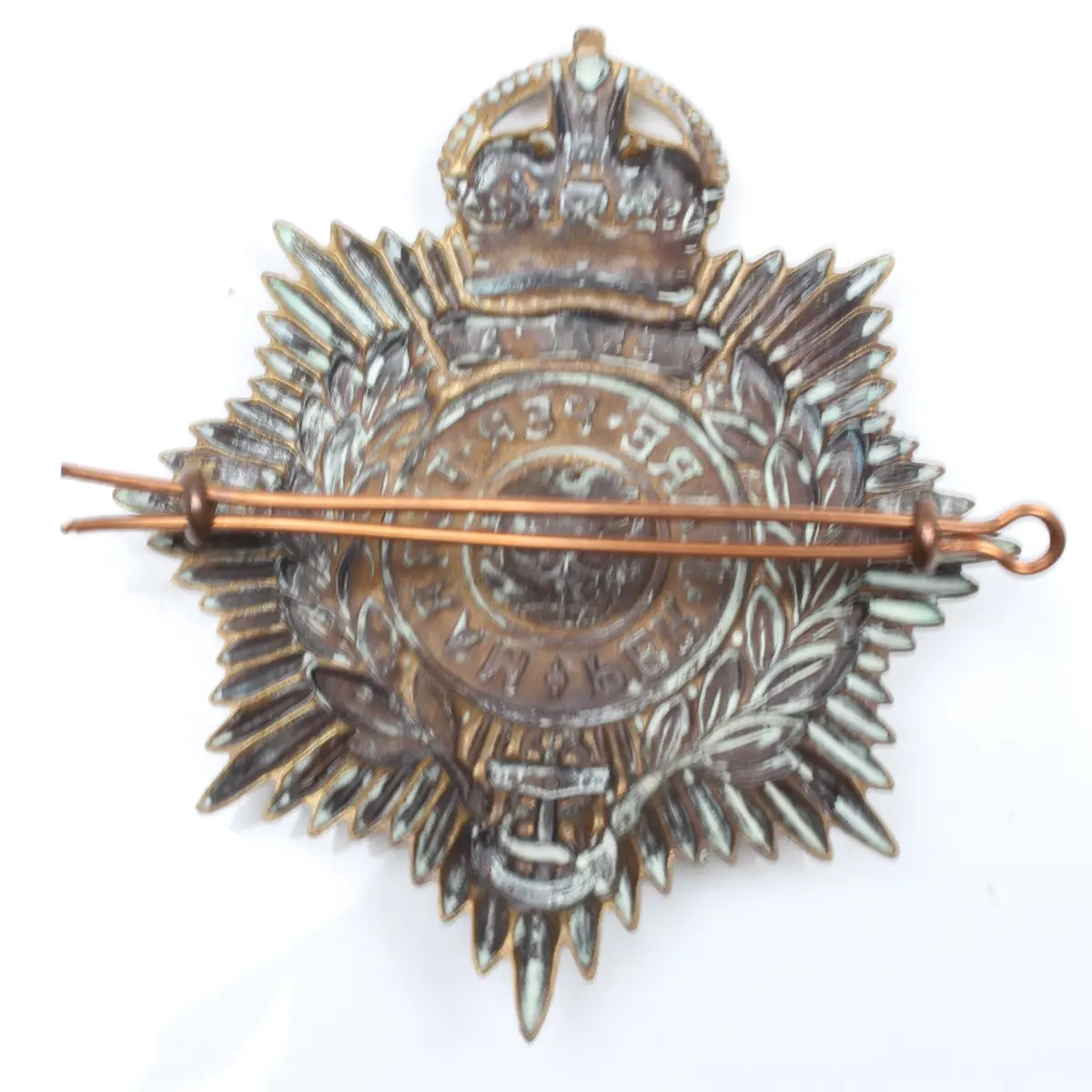 Old Large Per Mare Perterram Royal Marines Gilbratar Cap Badge 2