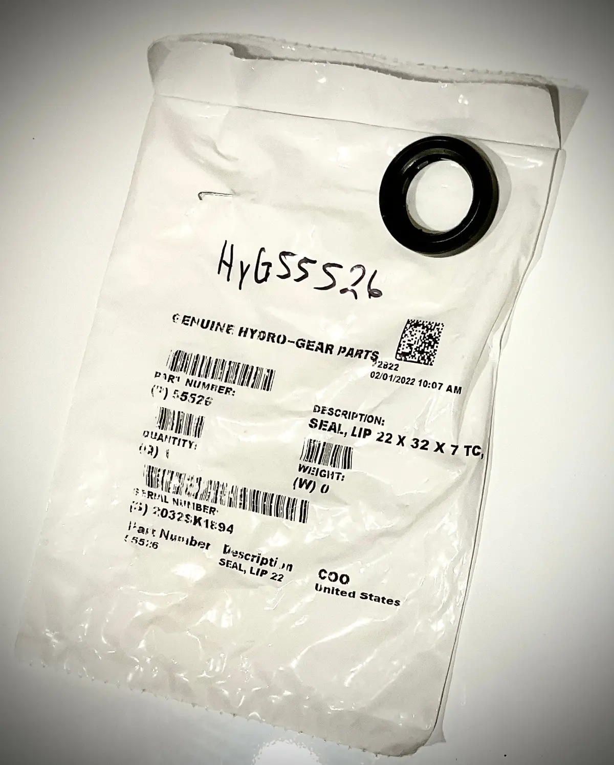 Lip Seal Replacement For Hydro Gear, Hyg55526 1