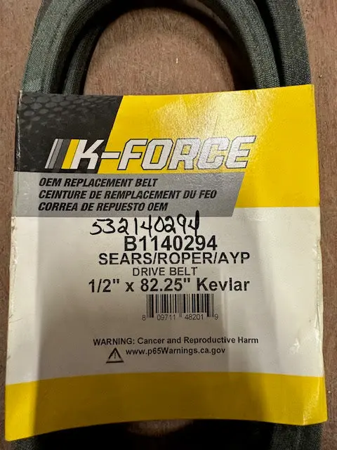 Husqvarna Ground Drive Belt K-Force, 1/2" X 84 1/4", 532140294 1