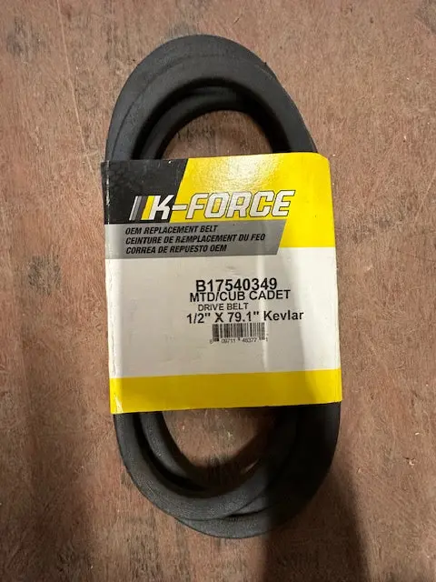 Drive Belt, 1/2" X 79.1", B17540349 1
