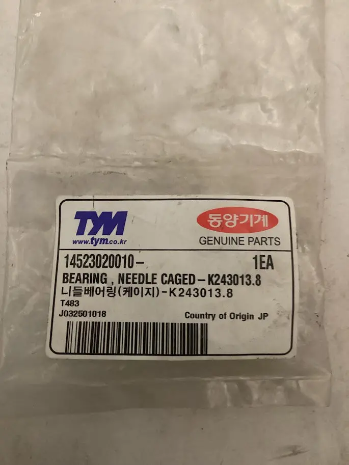 Tym/Mahindra Tractor Bearing Needle Caged, K243013.8, 14523020010 1