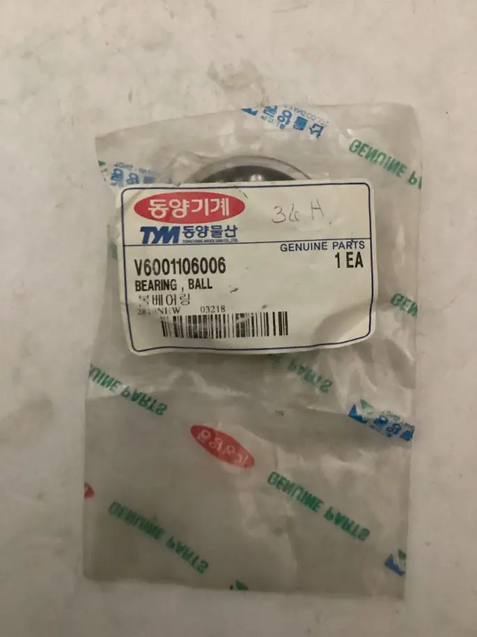 Tym / Mahindra Tractor Ball Bearing, V6001106006 1