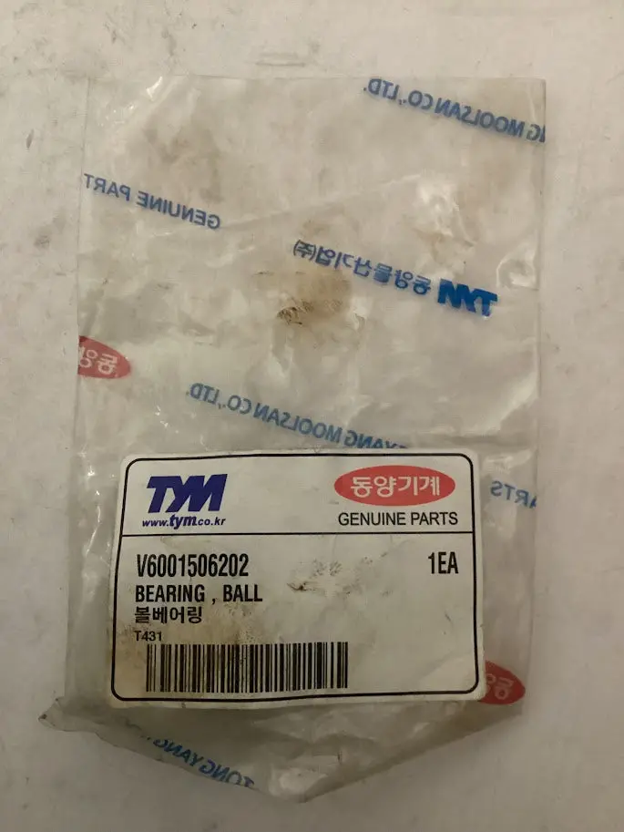 Tym/Mahindra Tractor Bearing Ball, V6001506202 1